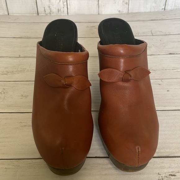 Rachel Comey Whiskey Leather Bow Platform Heeled Clogs - Picture 7 of 15